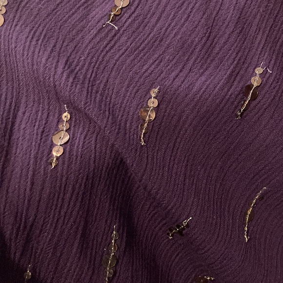 Free People XS gold sequined purple slip - Picture 5 of 9